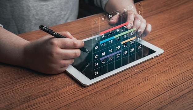A digital calendar with several recurring tasks marked as 