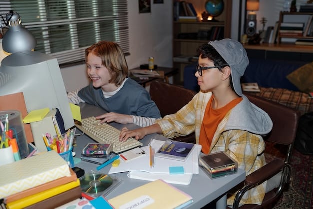 A group of high school students in a US classroom engaged in a coding project, using laptops and collaborating on solving a complex problem, showcasing hands-on STEM education.