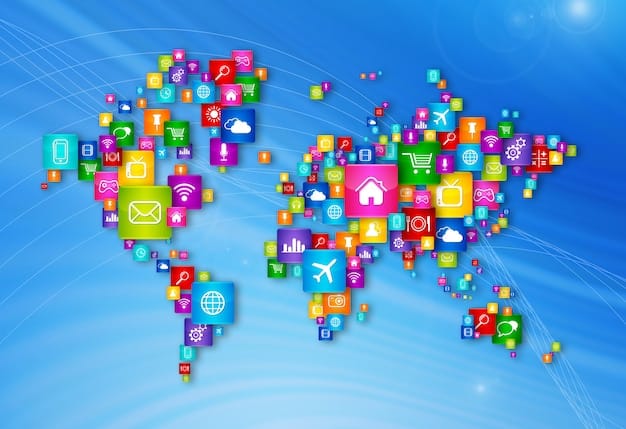 A world map with pins marking various cities, symbolizing the global lifestyle of digital nomads and their need for banking solutions that support international transactions and access.