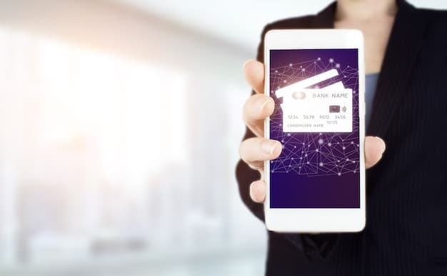 A person using a smartphone with a digital banking app open, showcasing features like international money transfers, currency exchange rates, and expense tracking tools, highlighting convenience and control.