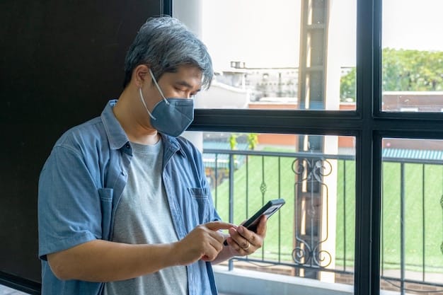 A digital nomad using a smartphone to navigate to a nearby hospital in Bangkok, Thailand. The phone screen shows a map application with the hospital marked, as well as the digital nomad insurance provider contact information displayed.