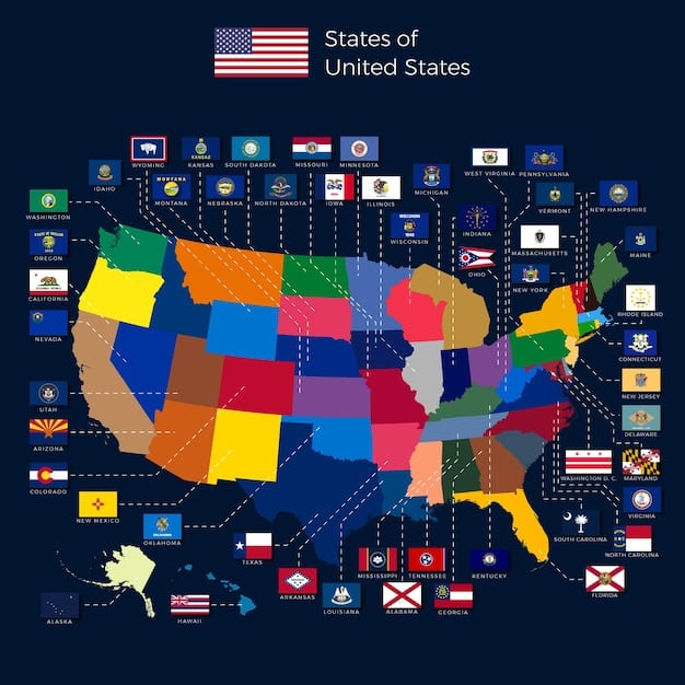 A map of the United States highlighting several cities with thriving digital nomad communities. Icons represent various landmarks, co-working spaces, and popular attractions in each city. The overall design is bright and informative.