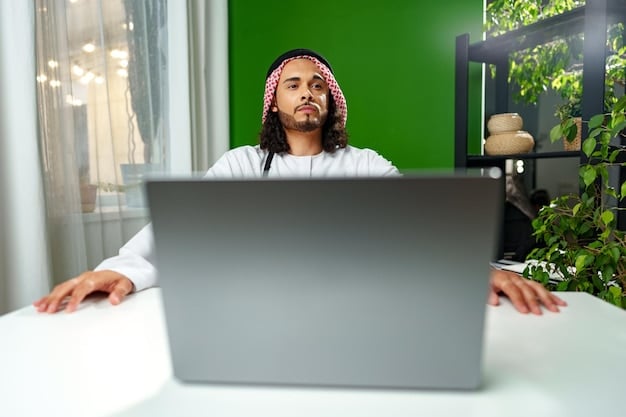 A split-screen image showing a disengaged US remote worker on one side, contrasted with an enthusiastic and productive remote worker on the other side. Visual cues such as body language, facial expressions, and the state of their workspaces highlight the difference between low and high morale.