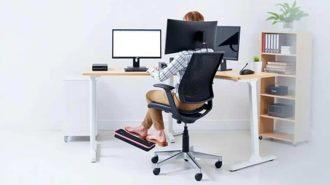 Maintaining posture and comfort while working