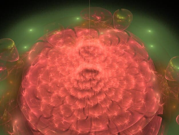 A close-up of brain activity during focus and break periods, visualized as glowing regions shifting between concentrated and diffused states.