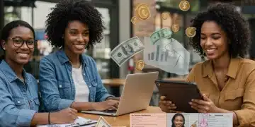 Smiling freelancers confidently managing their finances and tax obligations