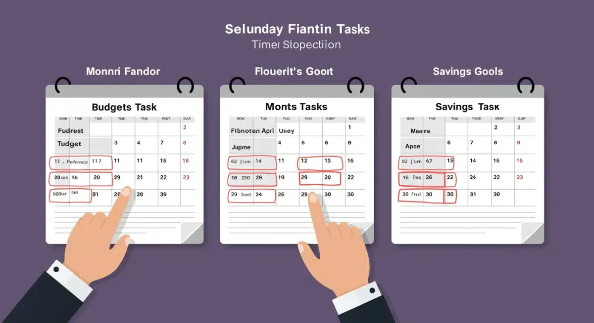 Three-month financial planning calendar for freelance income management