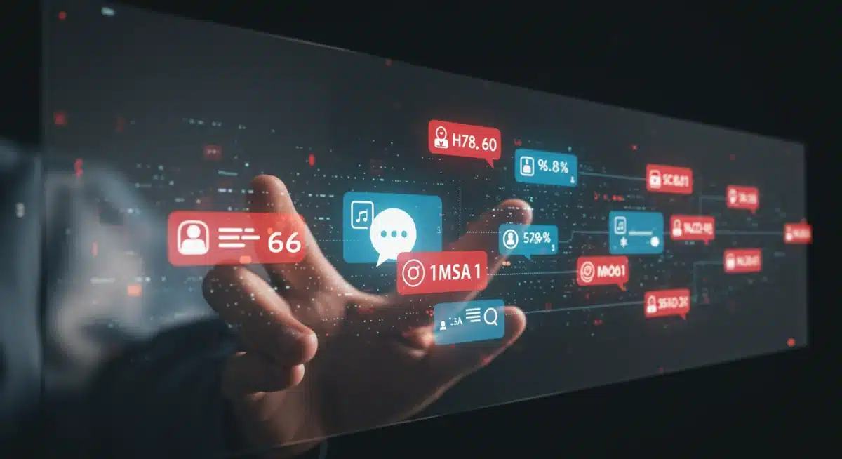 AI-powered notification filtering algorithm visualization