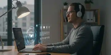 Focused remote worker using smart notification management tool in 2026