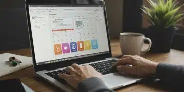Digital workspace with productivity browser extensions on screen