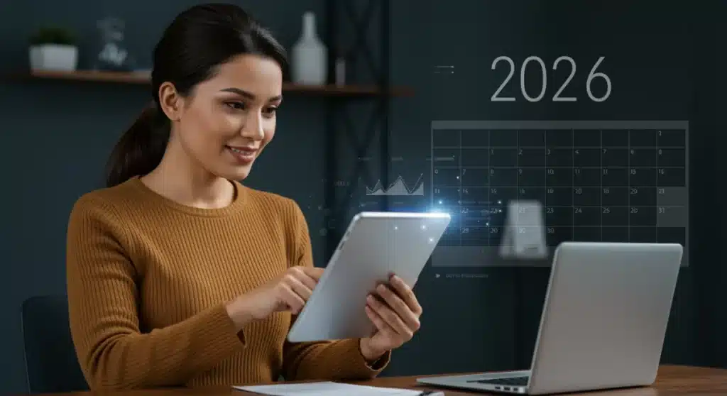 Freelancer reviewing contract payment terms for 2026 income protection.