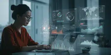 Futuristic CRM dashboard for freelance client management