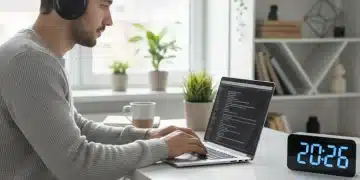 Mastering Deep Work: 3 Proven Techniques for 25% More Focus in Your 2026 Remote Schedule Focused individual practicing deep work in a modern remote office environment, enhancing productivity.