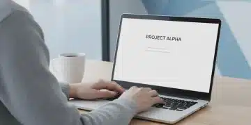 Person focused at a minimalist desk, embodying digital declutter