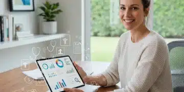 Self-employed person confidently managing finances with HSA benefits