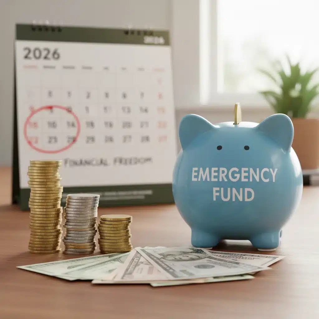 Coins and banknotes symbolizing consistent savings for emergency fund