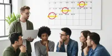 Freelancers reviewing quarterly estimated tax deadlines on a calendar for 2026