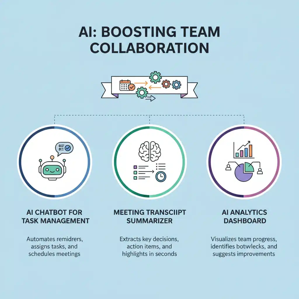 AI-powered collaboration features including smart assistants and productivity analytics