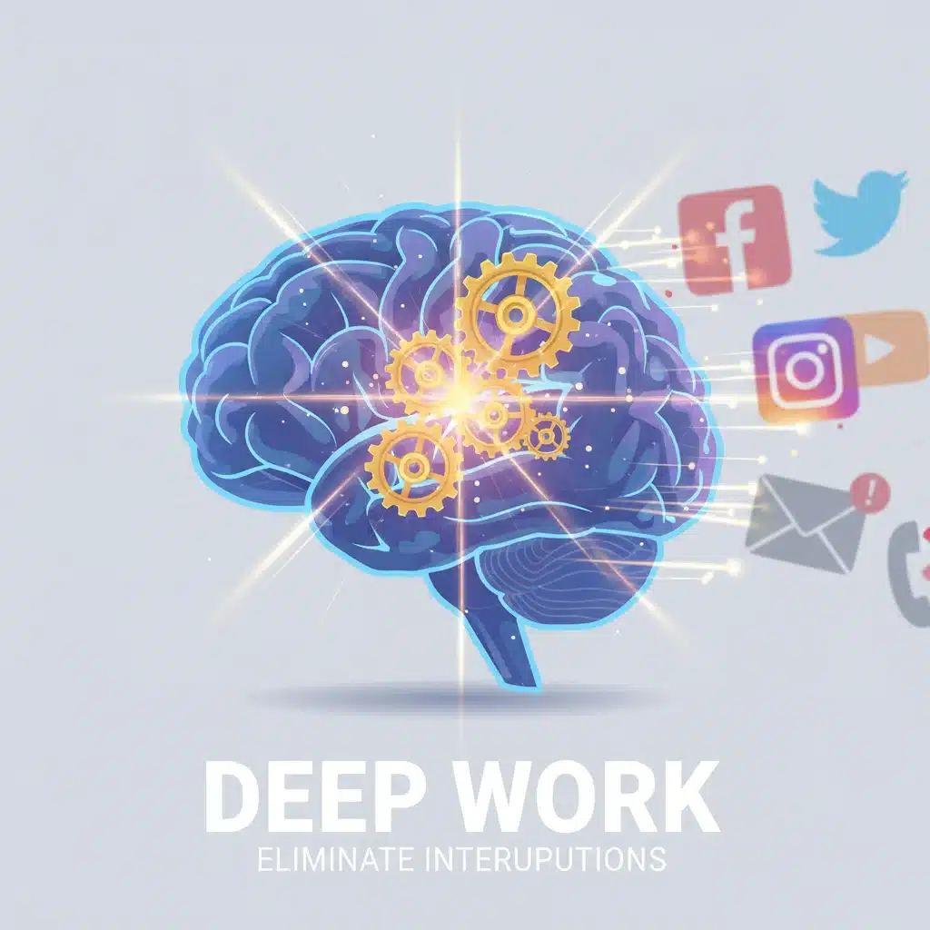 Brain focusing amidst distractions, symbolizing enhanced concentration