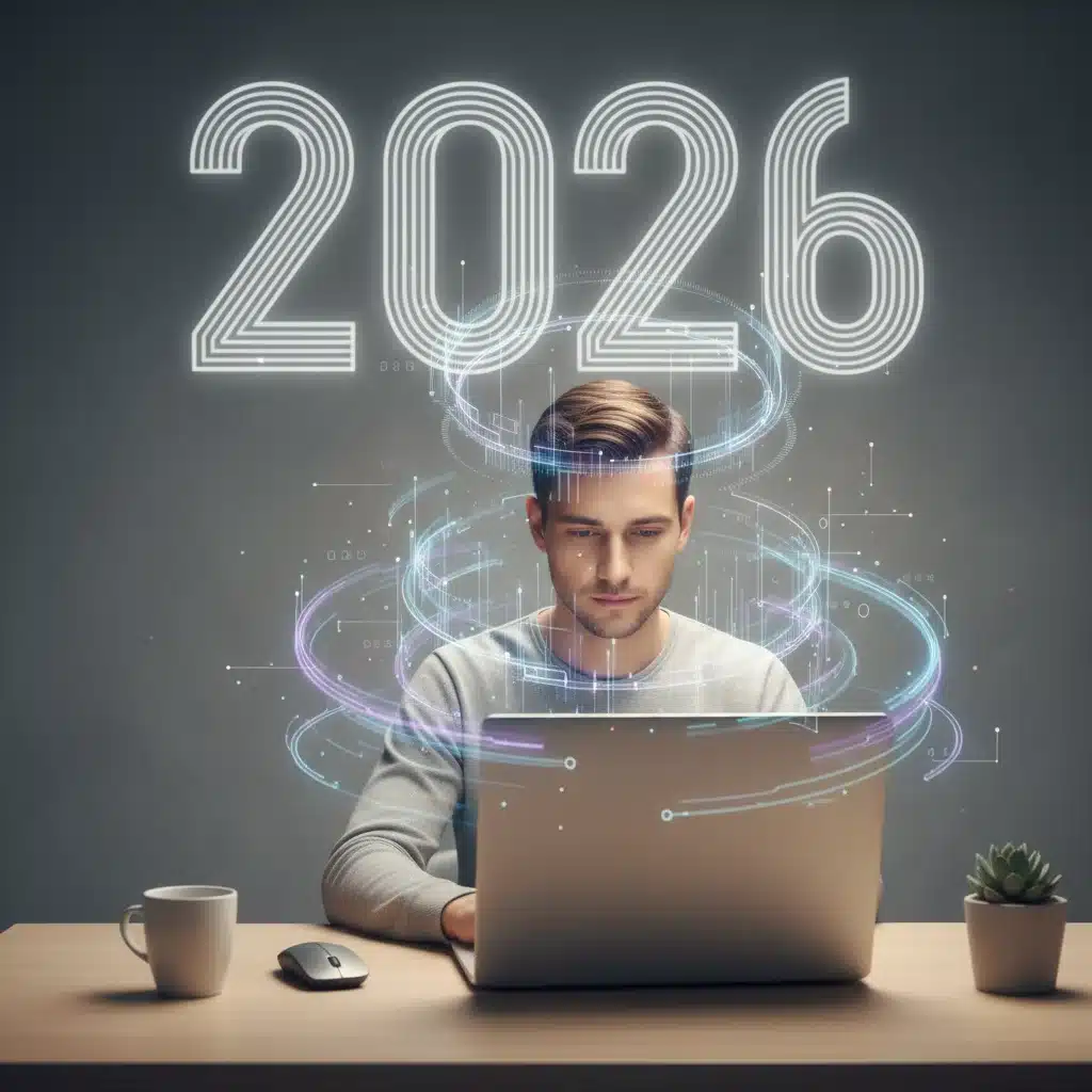 Person achieving digital focus at a desk in 2026