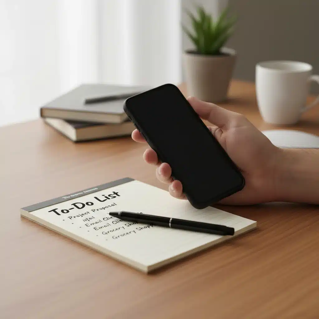 Smartphone being turned face down to reduce distraction