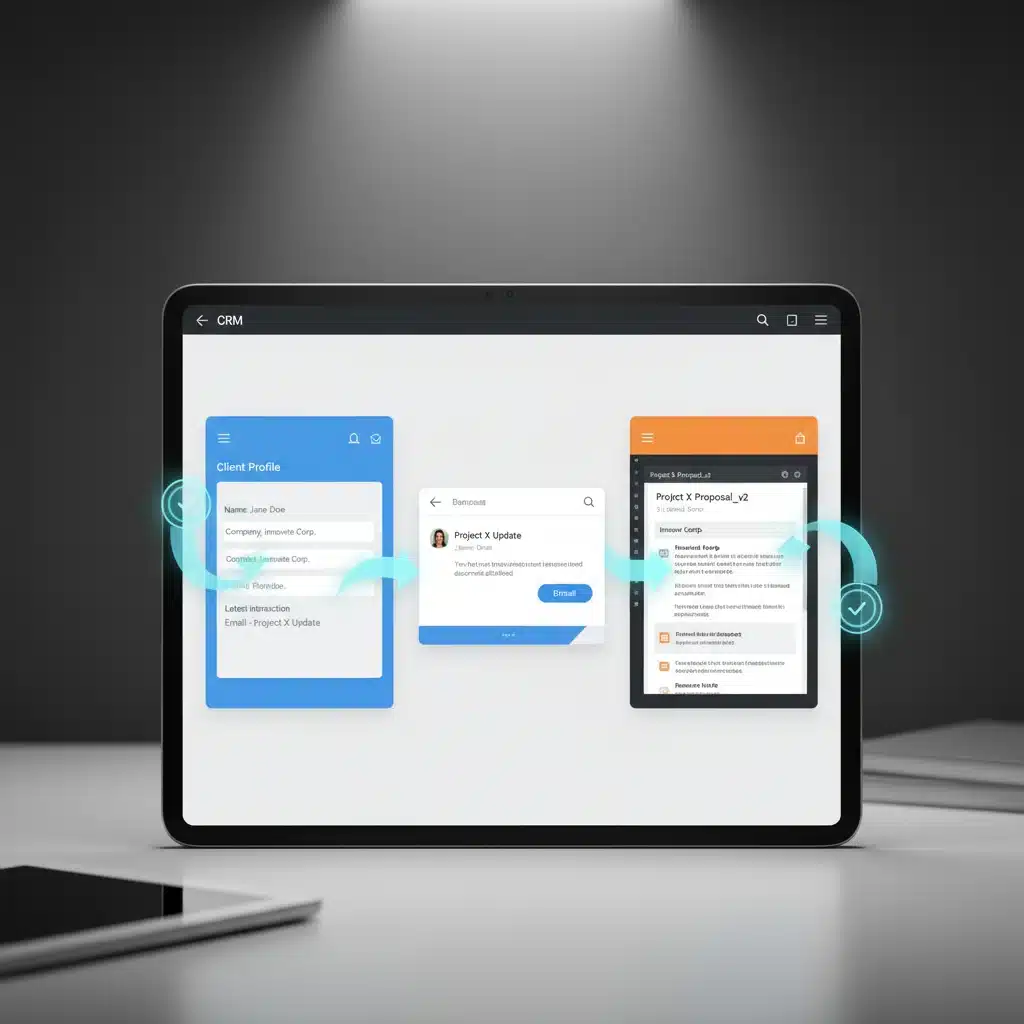 Seamless data flow between integrated business applications
