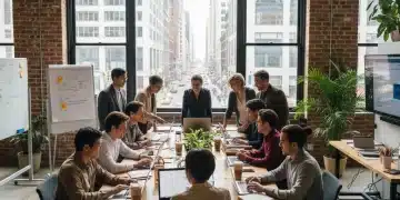Digital Nomad Communities US 2026: Trends & Insights Diverse digital nomads collaborating in a modern US coworking space.