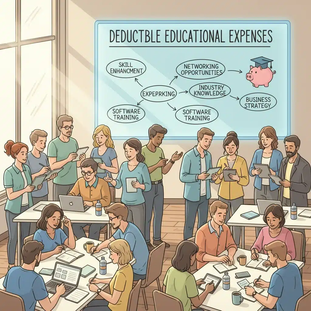 Freelancers attending a professional development workshop