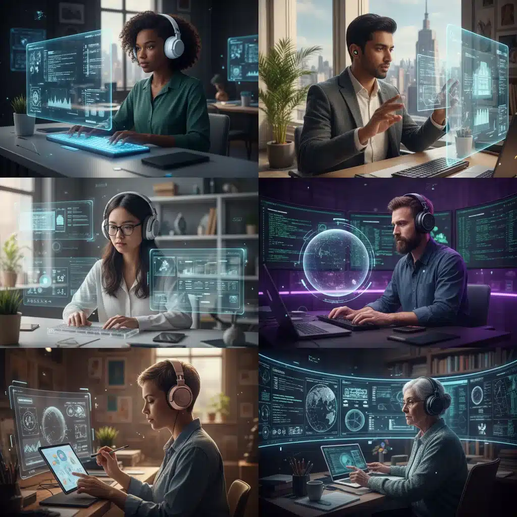 Focused remote employees using advanced concentration tools in 2026